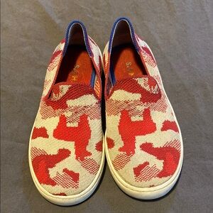 Rothy’s Kids Red and Cream Kids Slip-On Shoes